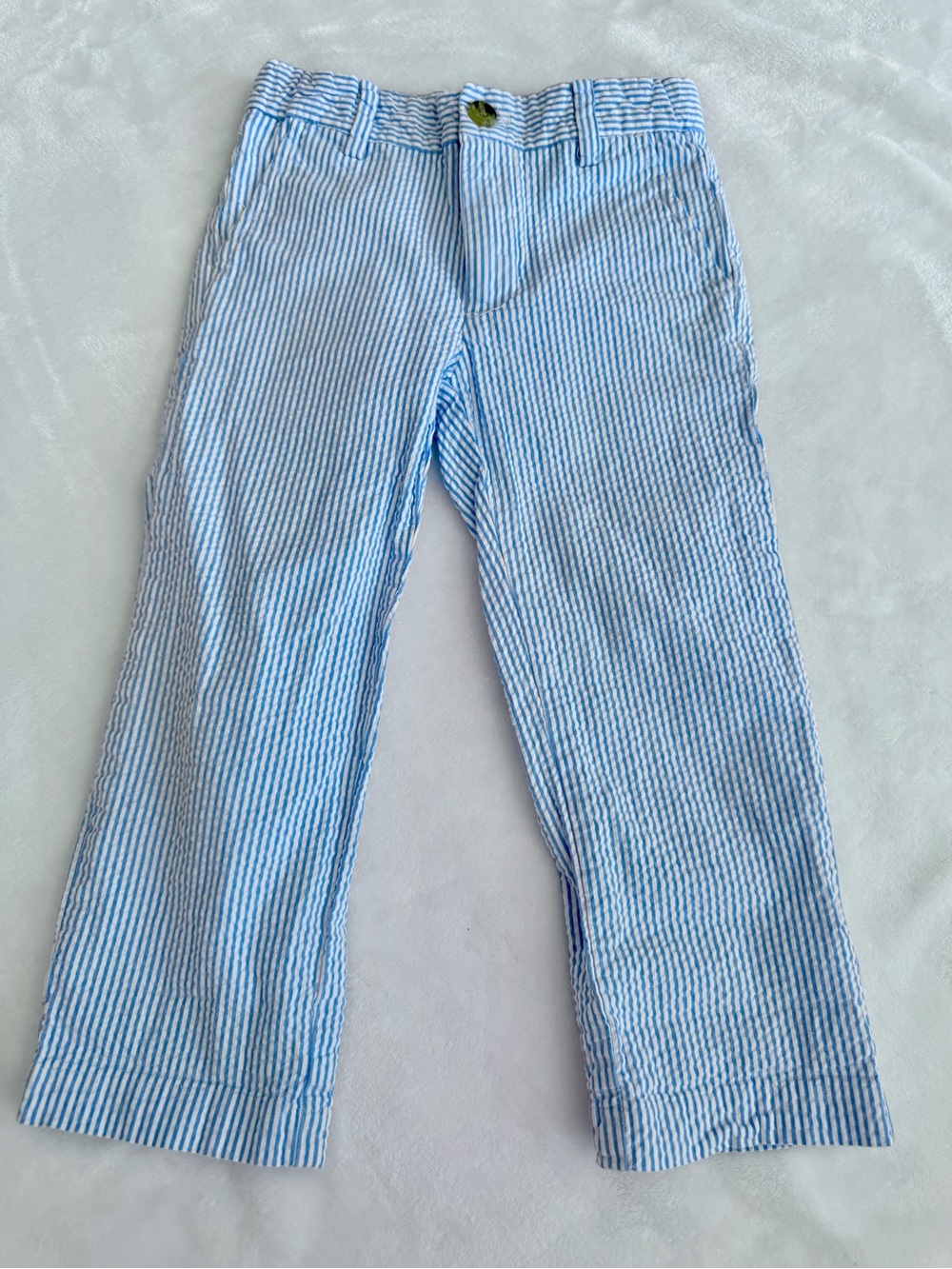 Janie and Jack Toddler Boy Blue Seersucker Stripe Pants (size 3T)
